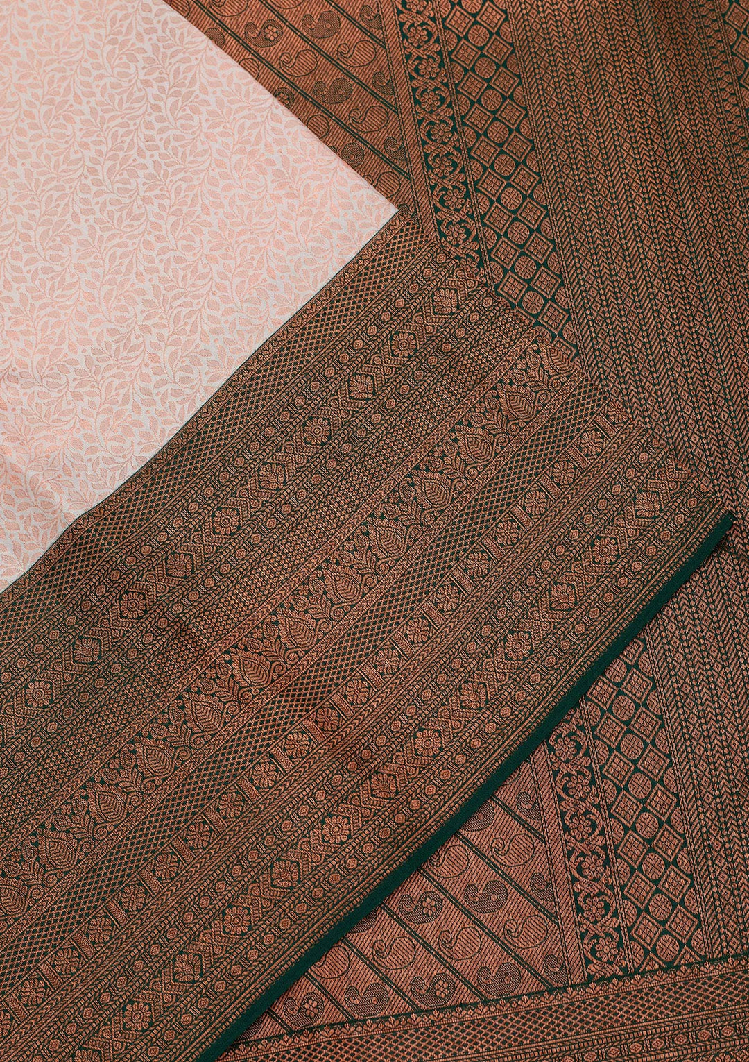 White Zariwork Pure Silk Saree-Koskii