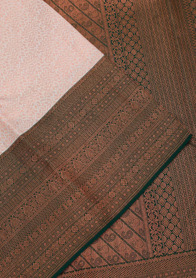White Zariwork Pure Silk Saree-Koskii