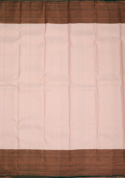 White Zariwork Pure Silk Saree-Koskii