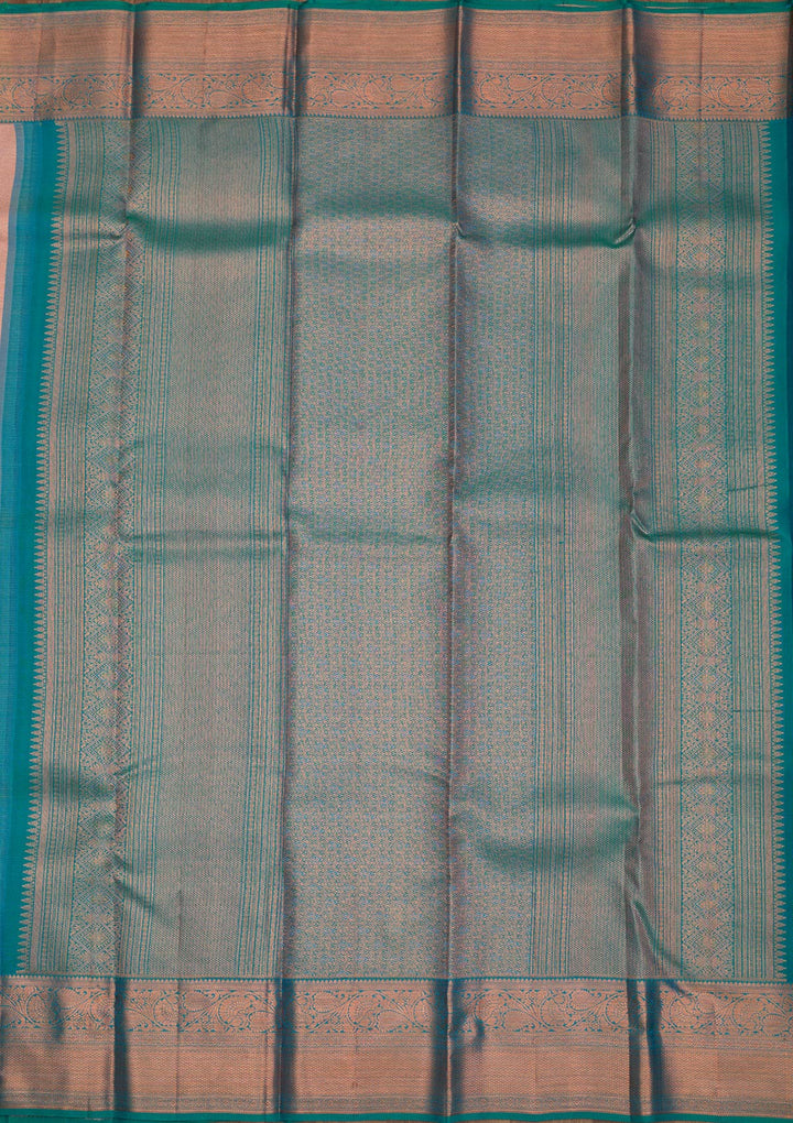Peach Zariwork Pure Silk Saree-Koskii