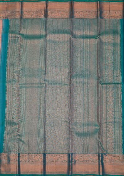 Peach Zariwork Pure Silk Saree-Koskii