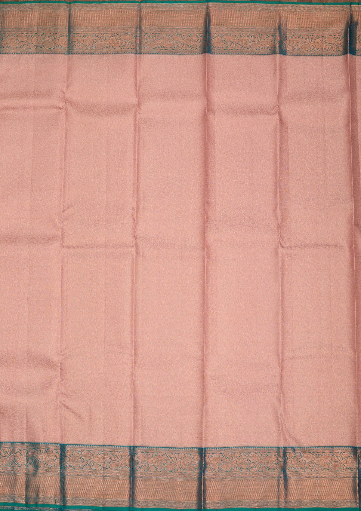 Peach Zariwork Pure Silk Saree-Koskii