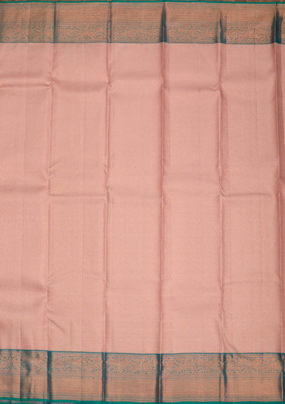 Peach Zariwork Pure Silk Saree-Koskii