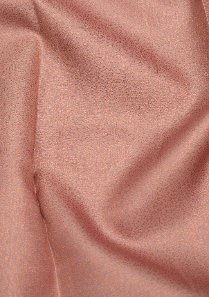 Peach Zariwork Pure Silk Saree-Koskii