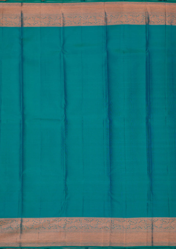 Peach Zariwork Pure Silk Saree-Koskii