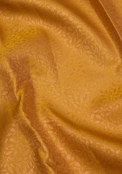 Yellow Zariwork Pure Silk Saree-Koskii