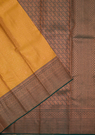 Yellow Zariwork Pure Silk Saree-Koskii
