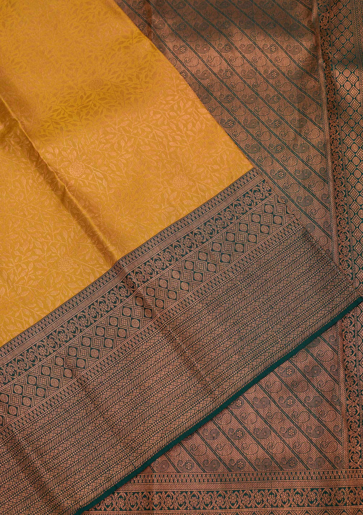 Yellow Zariwork Pure Silk Saree-Koskii