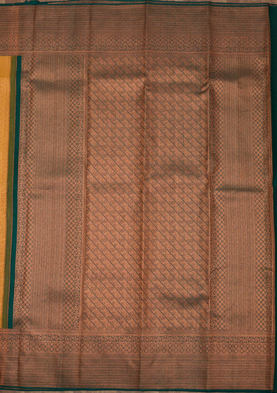 Yellow Zariwork Pure Silk Saree-Koskii