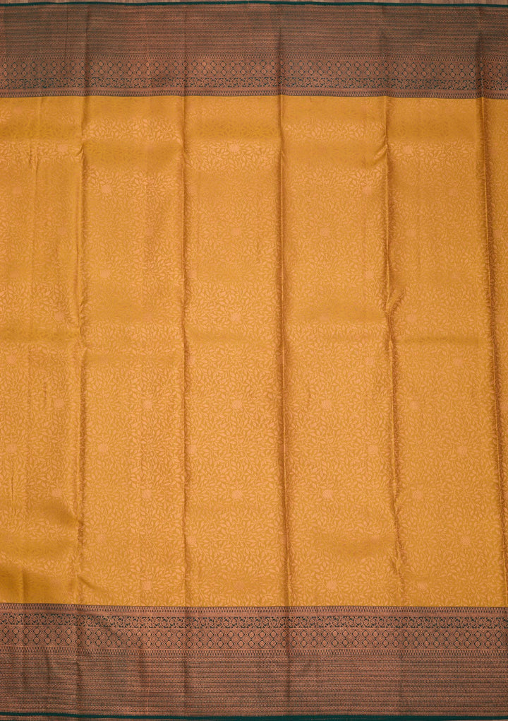 Yellow Zariwork Pure Silk Saree-Koskii