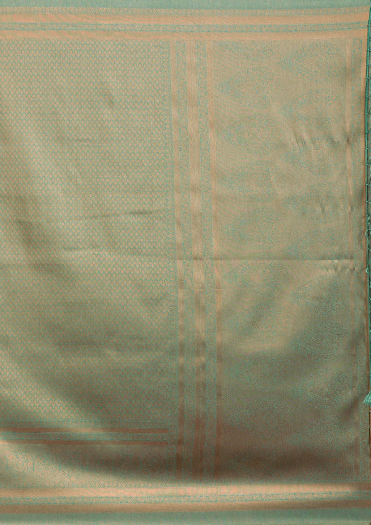 Sea Green Zariwork Art Silk Saree-Koskii