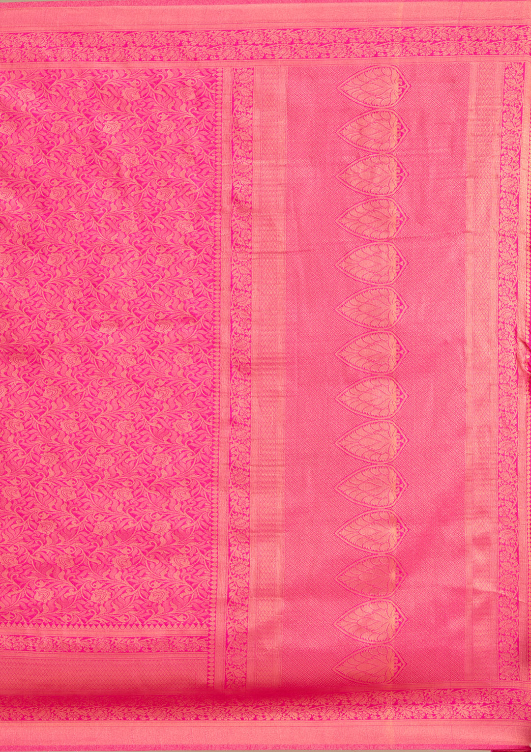 Rani Pink Zariwork Art Silk Saree