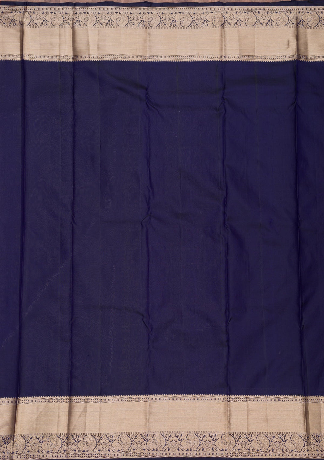 Navy Blue Zariwork Pure Silk Saree-Koskii
