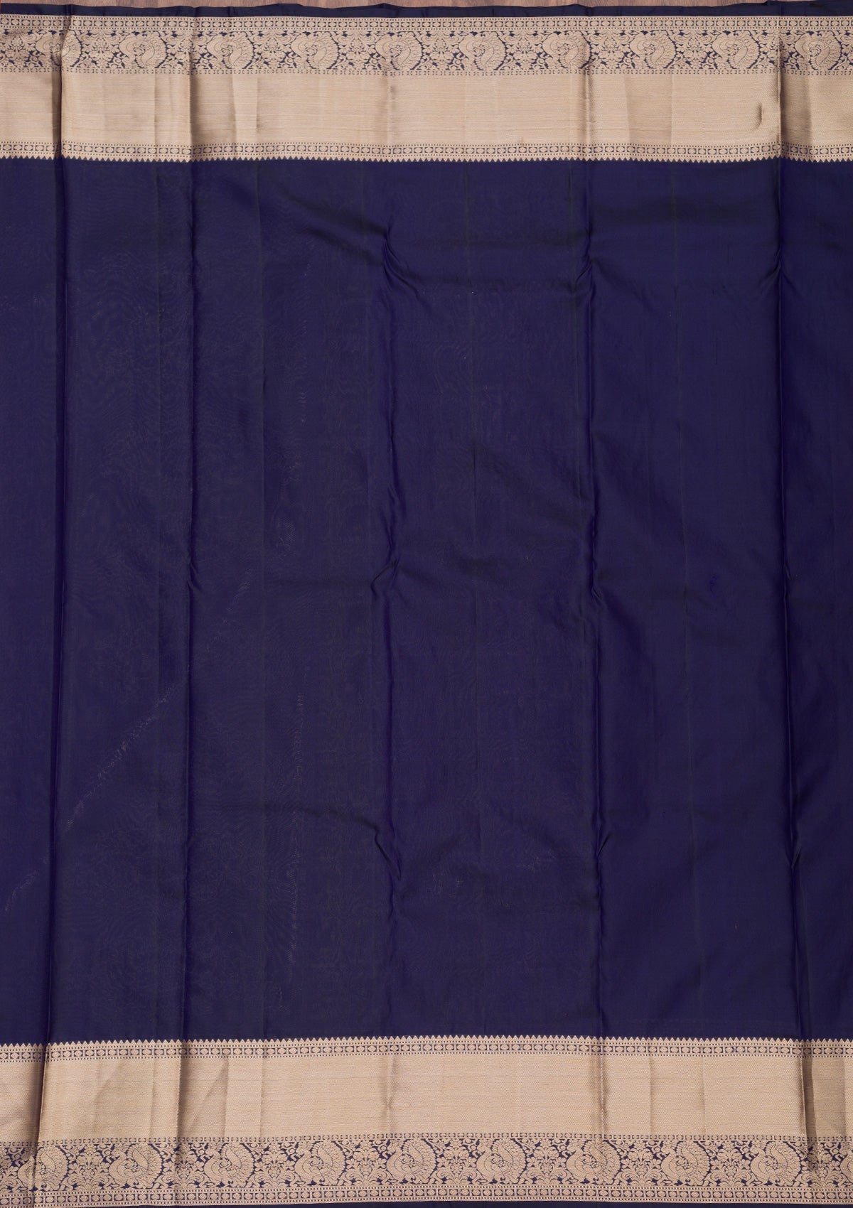 Navy Blue Zariwork Pure Silk Saree-Koskii