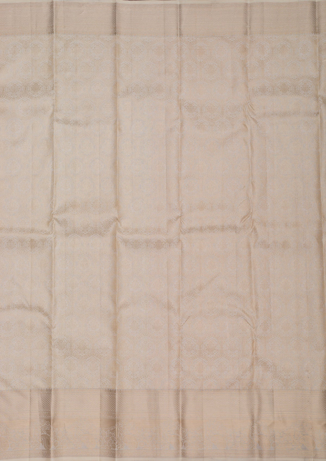 Cream Zariwork Pure Silk Saree-Koskii