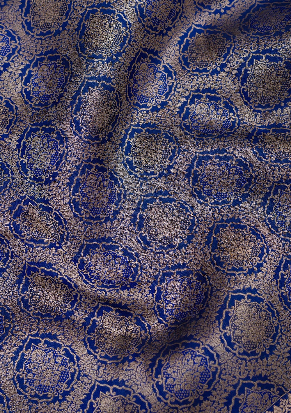 Royal Blue Zariwork Pure Silk Saree-Koskii