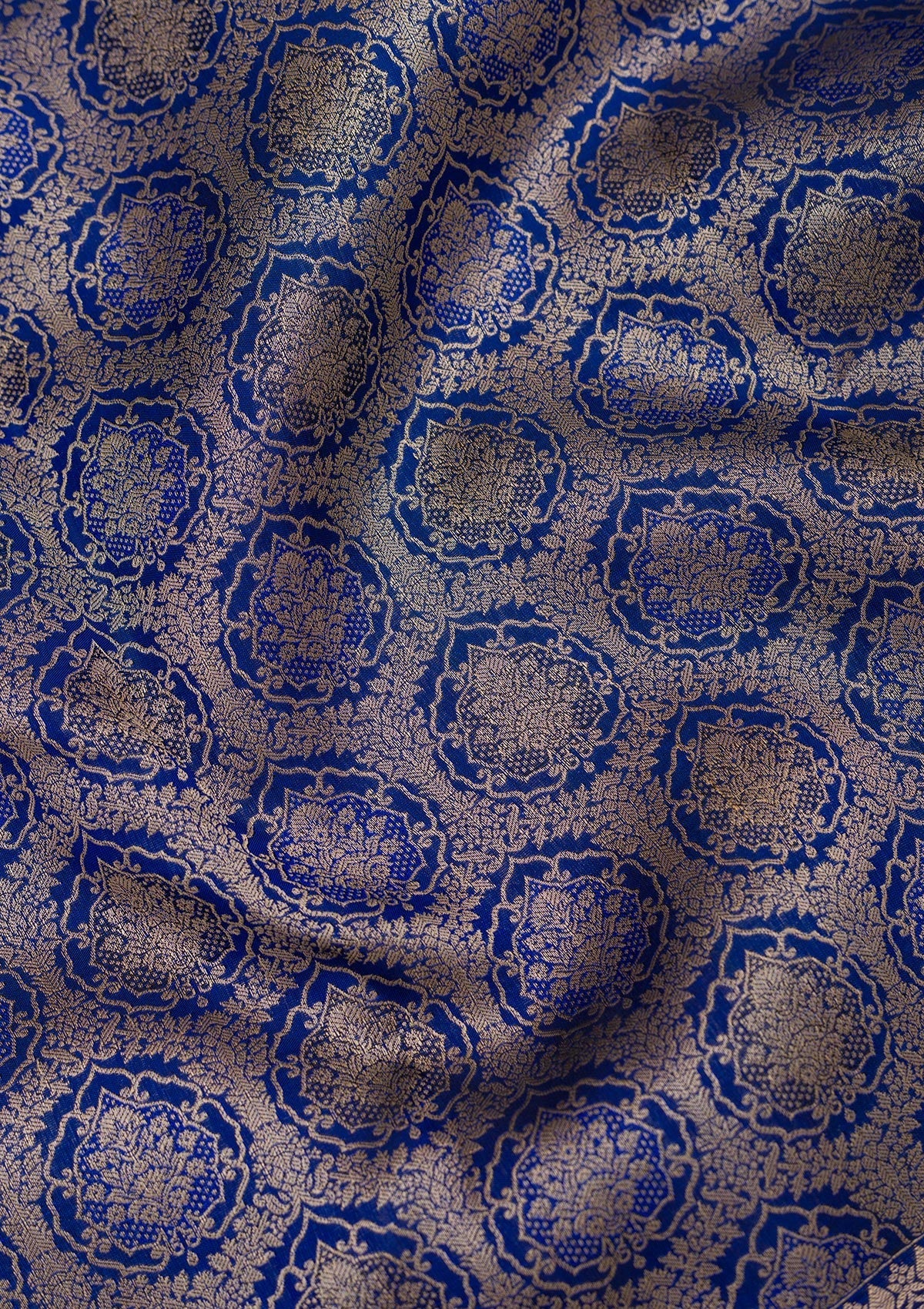 Royal Blue Zariwork Pure Silk Saree-Koskii