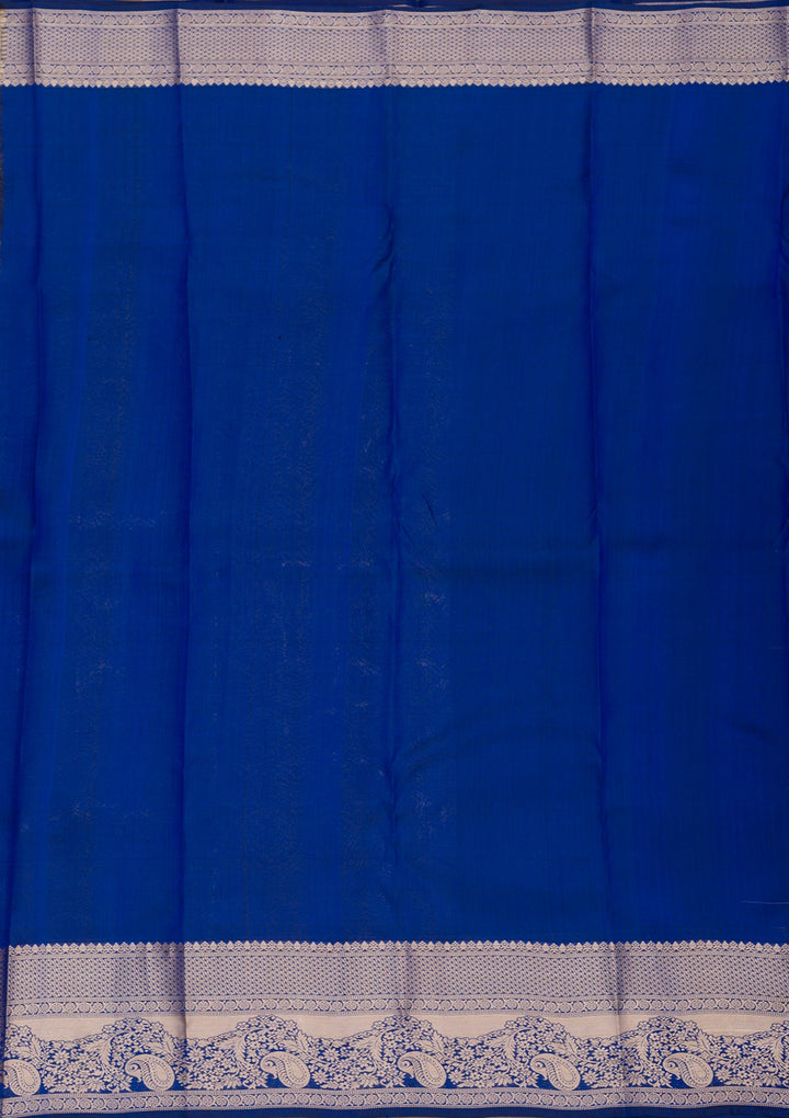 Royal Blue Zariwork Pure Silk Saree-Koskii