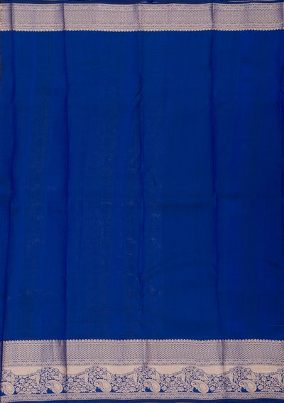 Royal Blue Zariwork Pure Silk Saree-Koskii