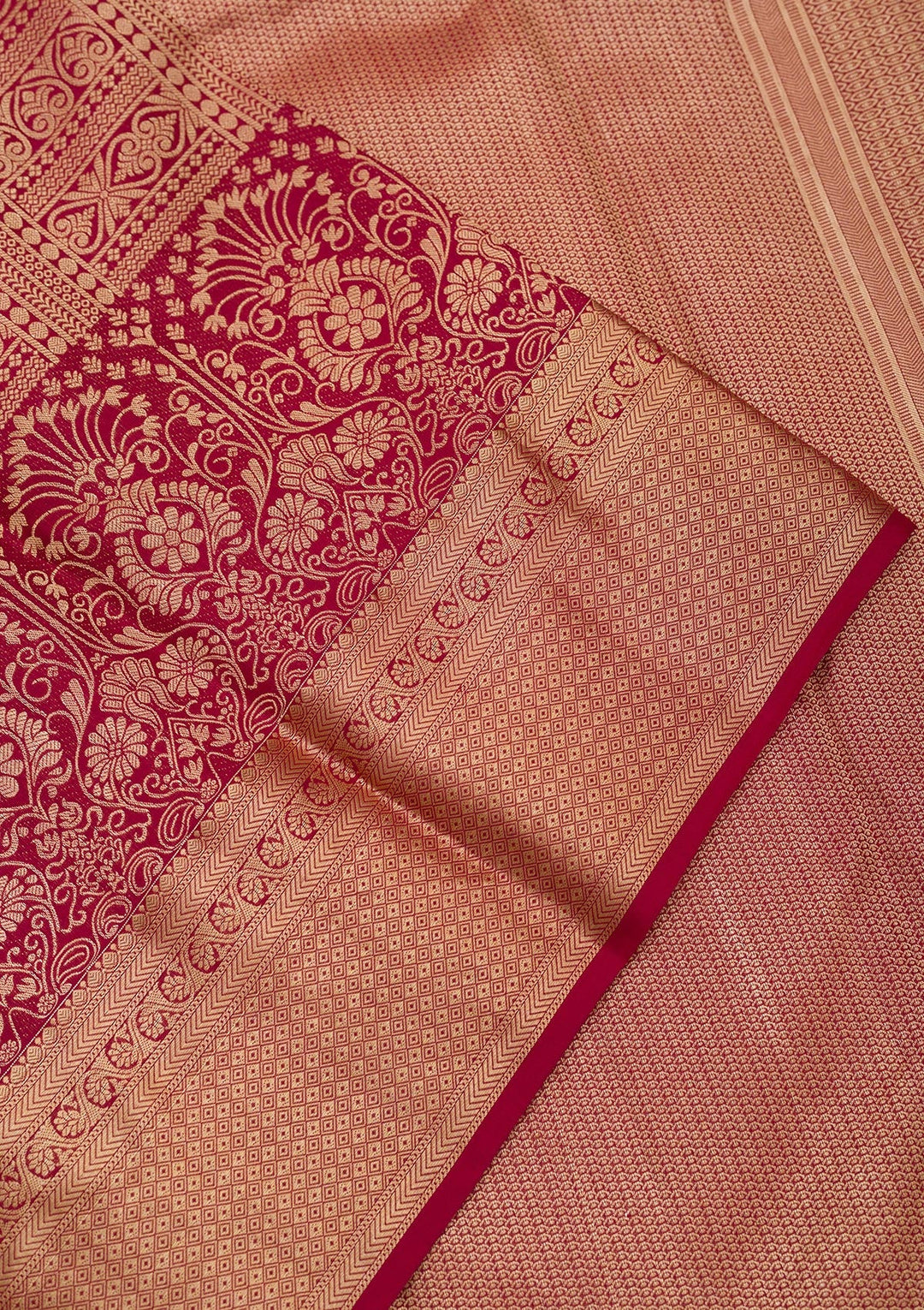 Maroon Zariwork Pure Silk Saree-Koskii