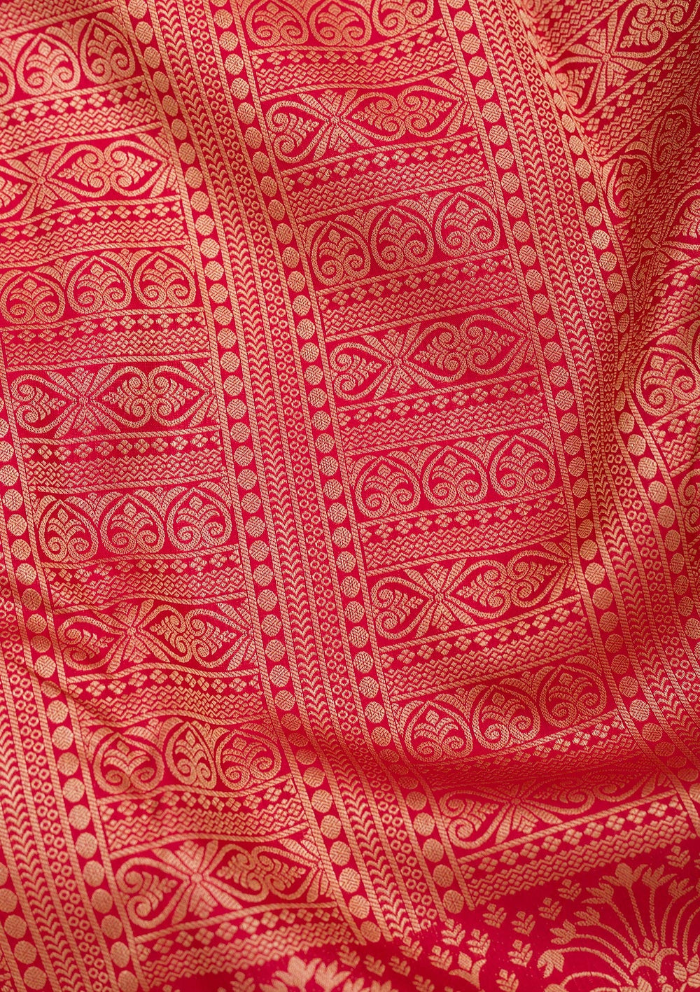 Red Zariwork Pure Silk Saree-Koskii