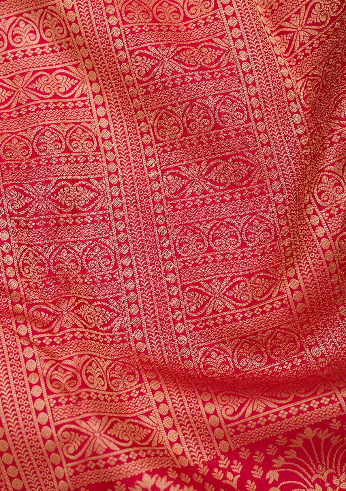 Red Zariwork Pure Silk Saree-Koskii