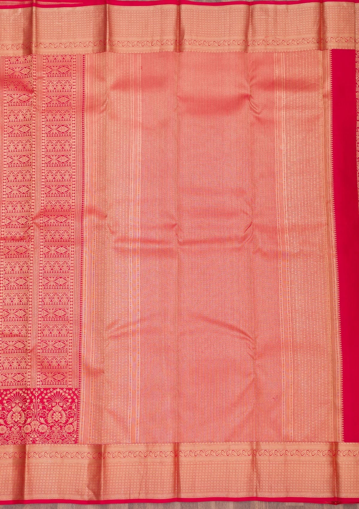 Red Zariwork Pure Silk Saree-Koskii