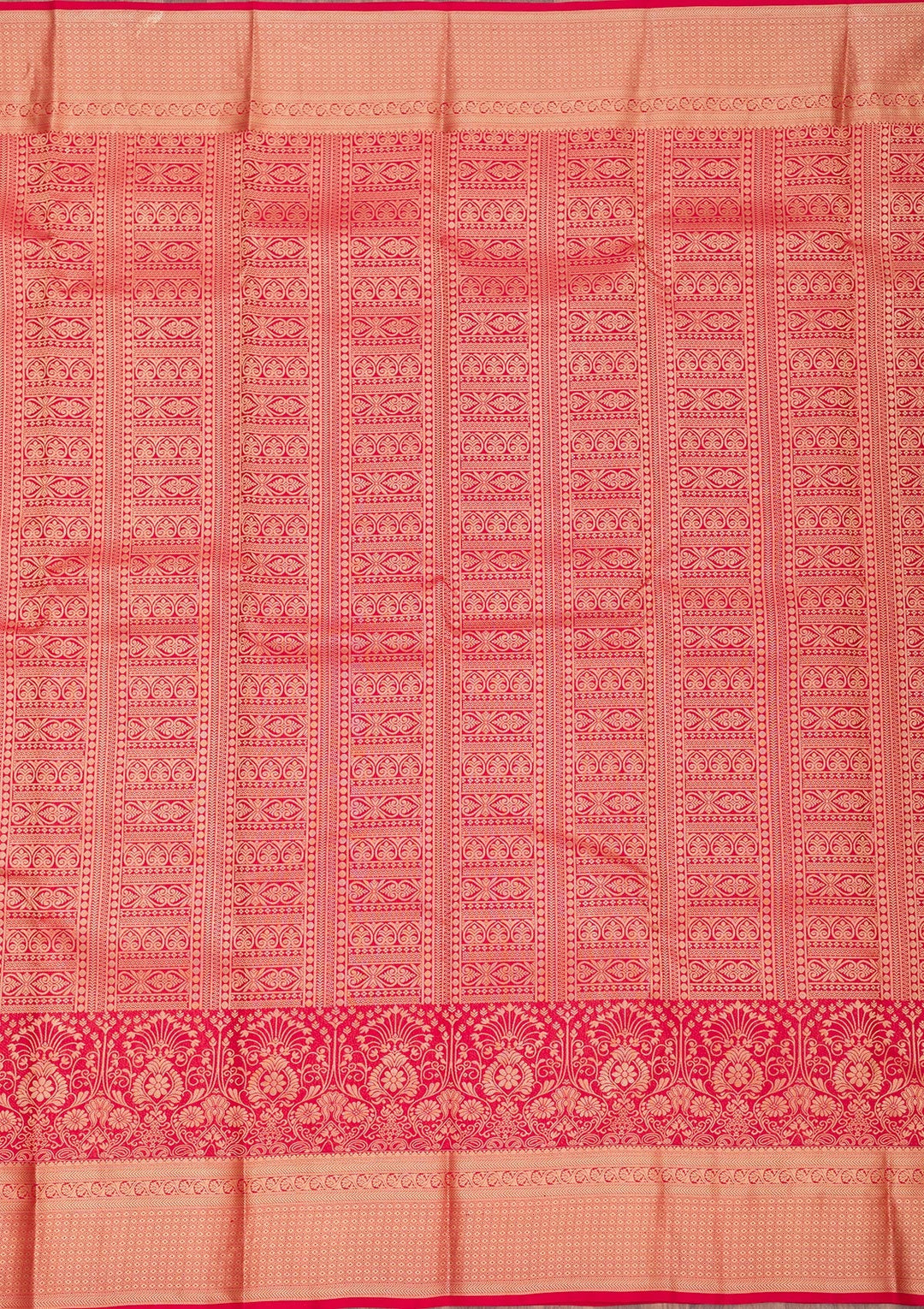 Red Zariwork Pure Silk Saree-Koskii