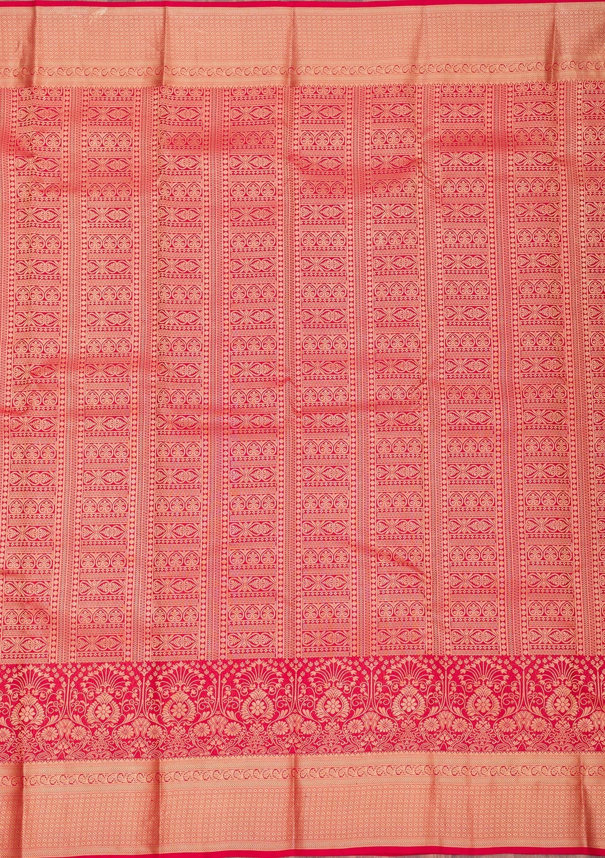 Red Zariwork Pure Silk Saree-Koskii