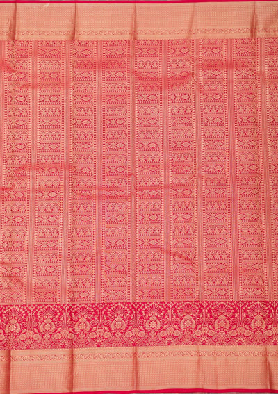 Red Zariwork Pure Silk Saree-Koskii