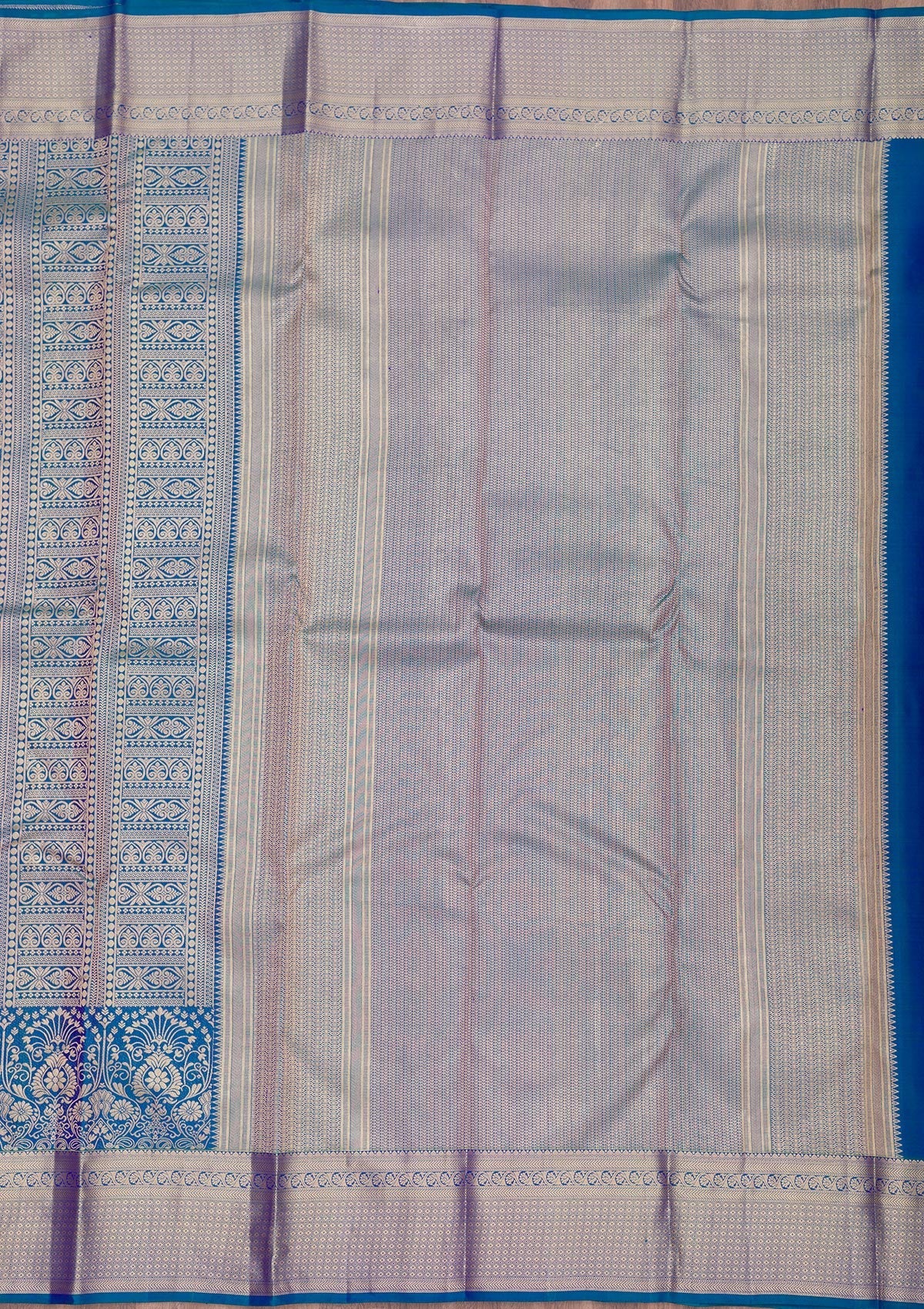 Royal Blue Zariwork Pure Silk Saree-Koskii