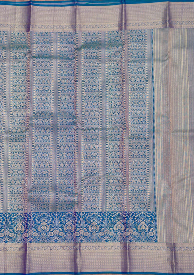 Royal Blue Zariwork Pure Silk Saree-Koskii