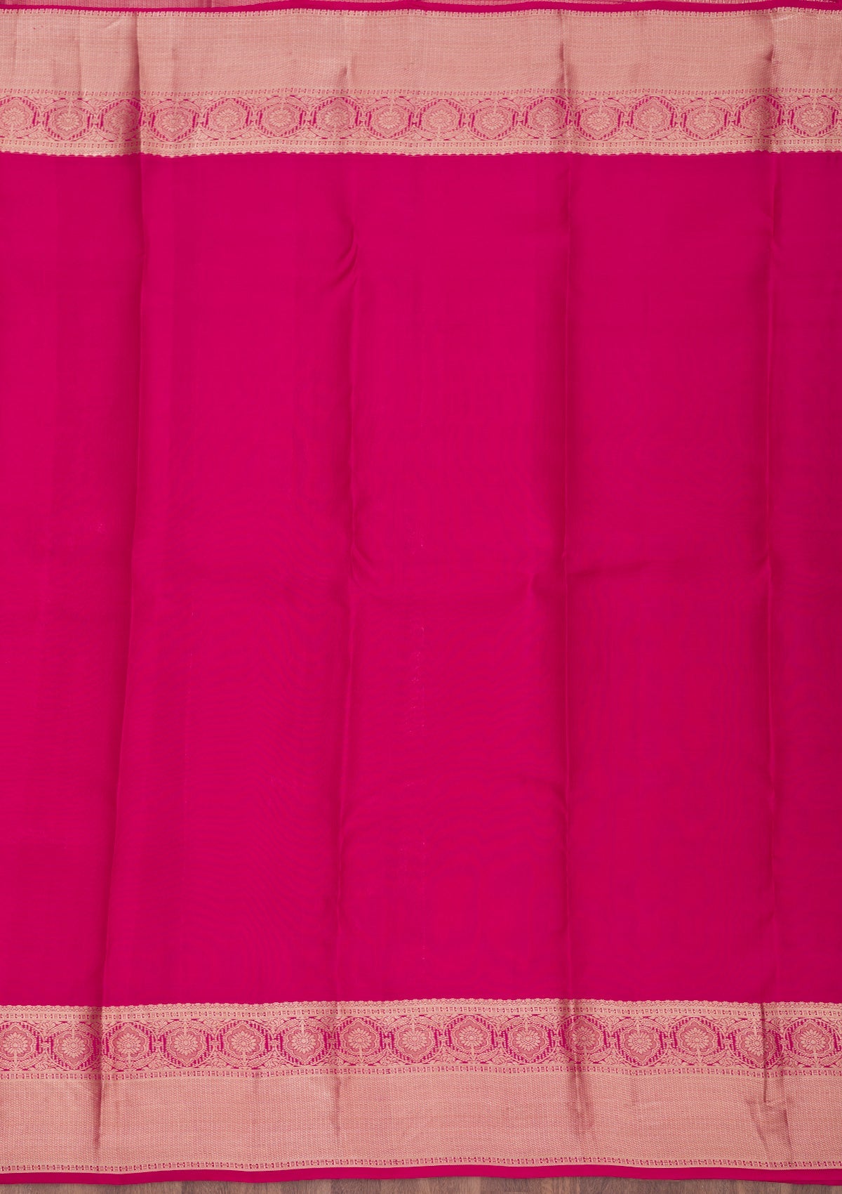 Rani Pink Zariwork Pure Silk Saree-Koskii