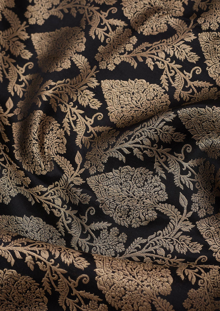 Black Zariwork (Silver) Silk Silk_Saree