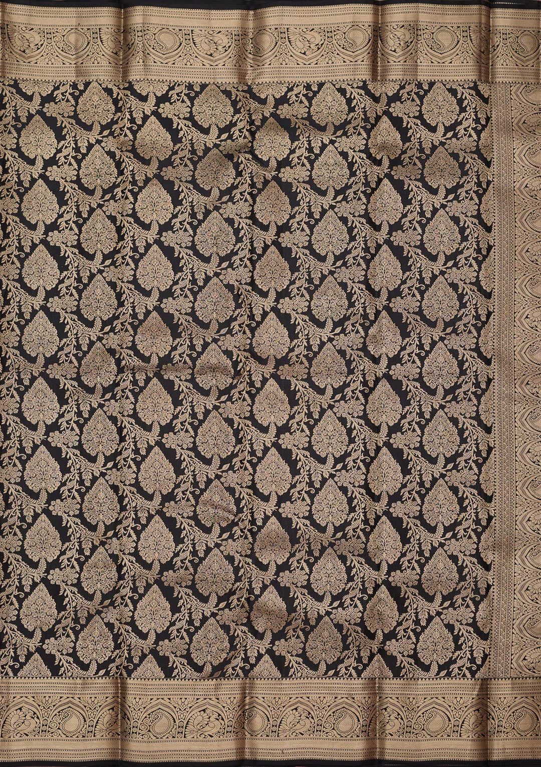 Black Zariwork (Silver) Silk Silk_Saree