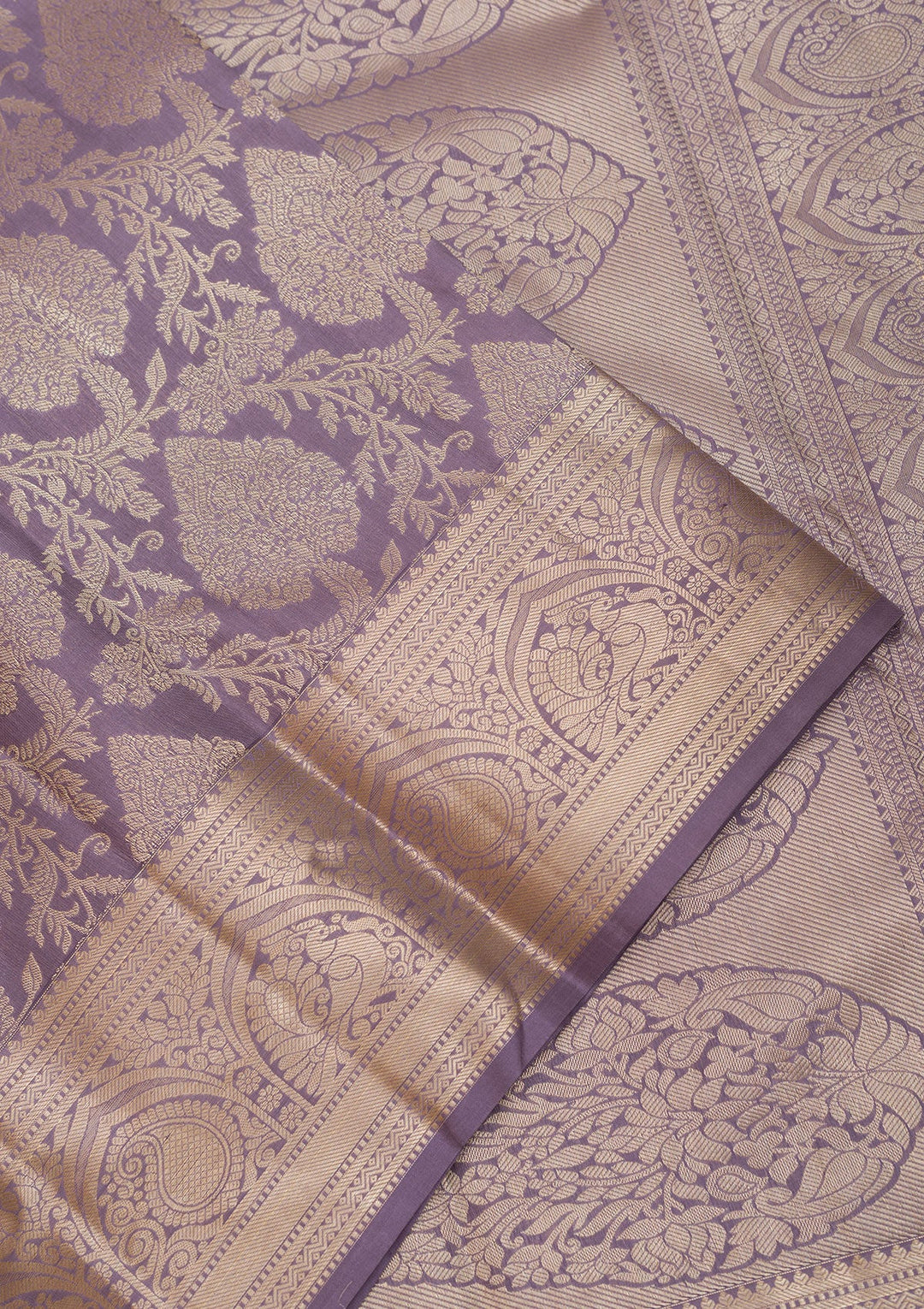 Grey Zariwork Pure Silk Saree-Koskii