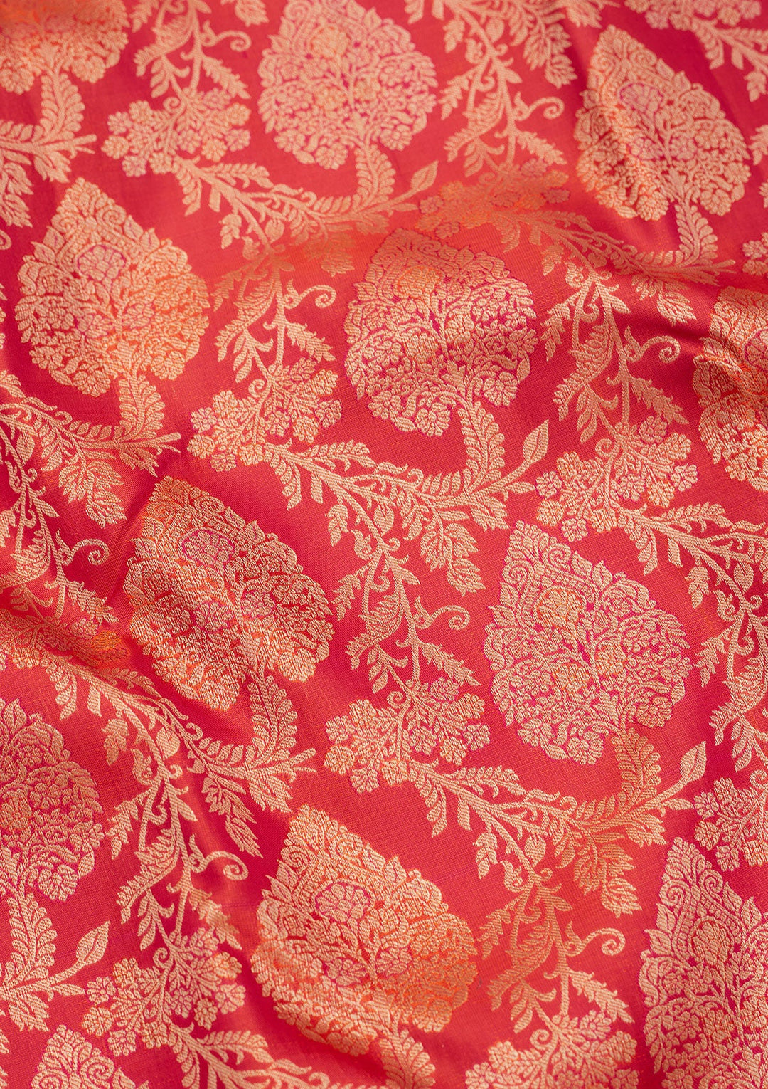 Orange Zariwork Pure Silk Saree-koskii