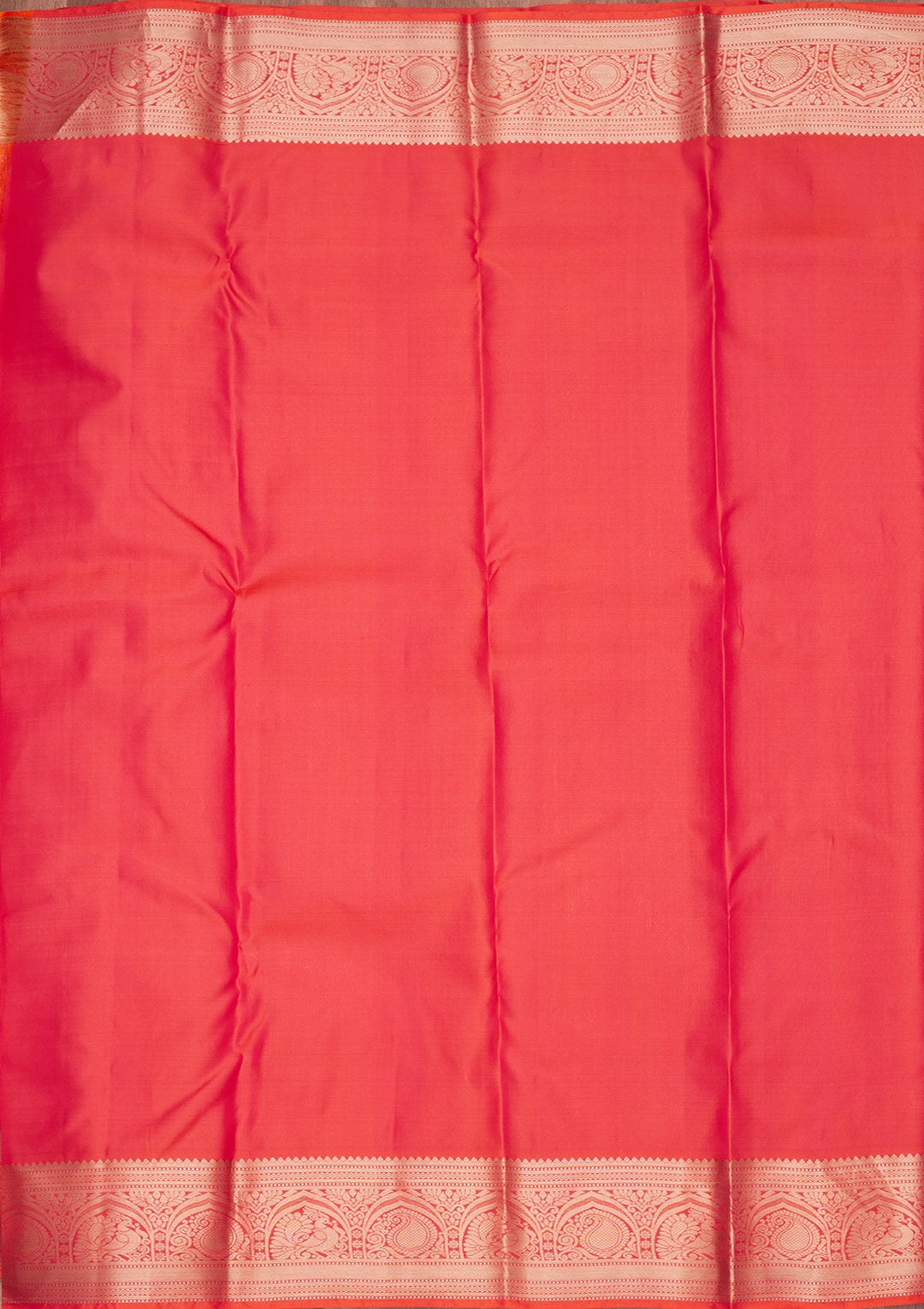 Orange Zariwork Pure Silk Saree-koskii