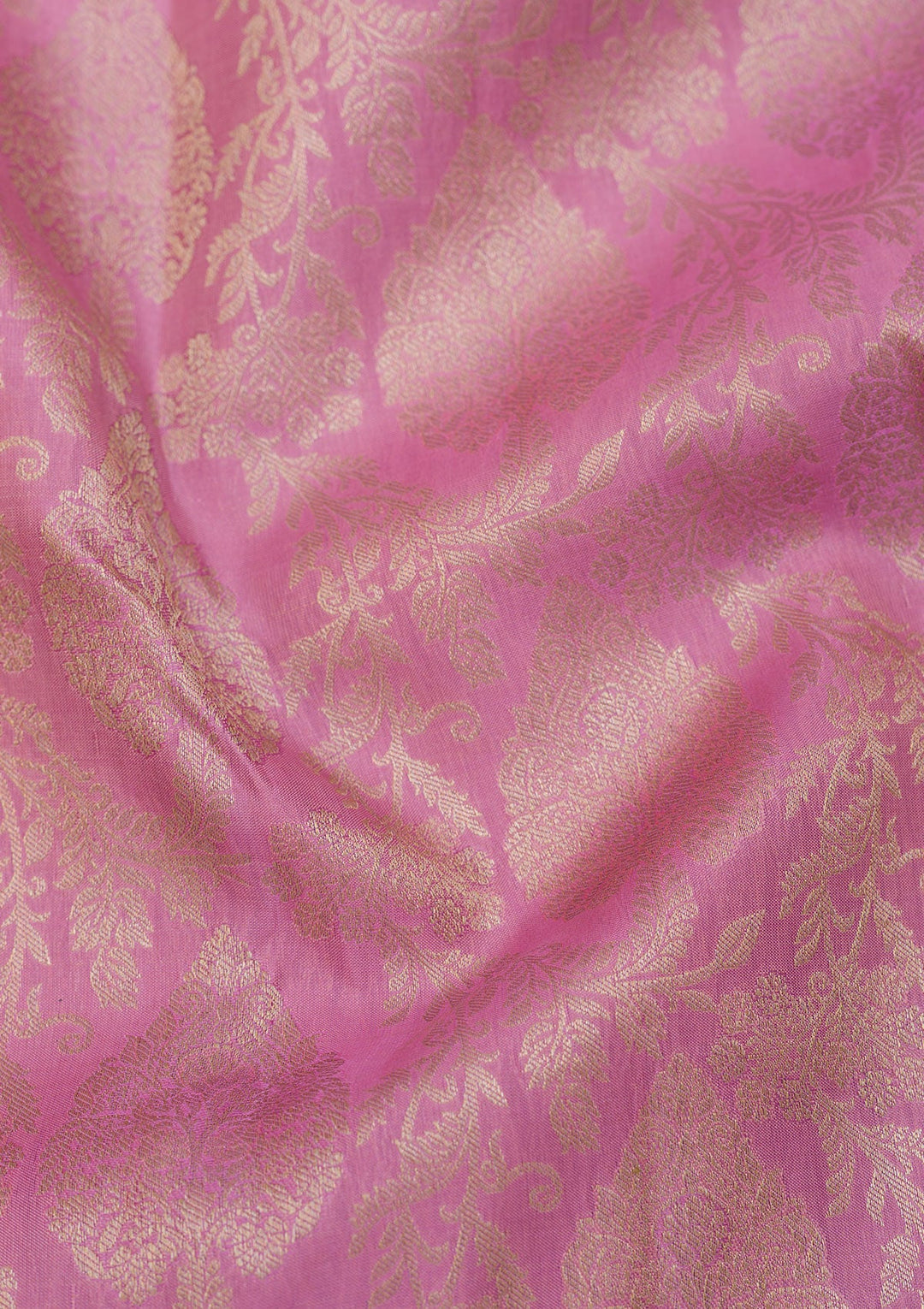 Pink Zariwork Pure Silk Saree-Koskii