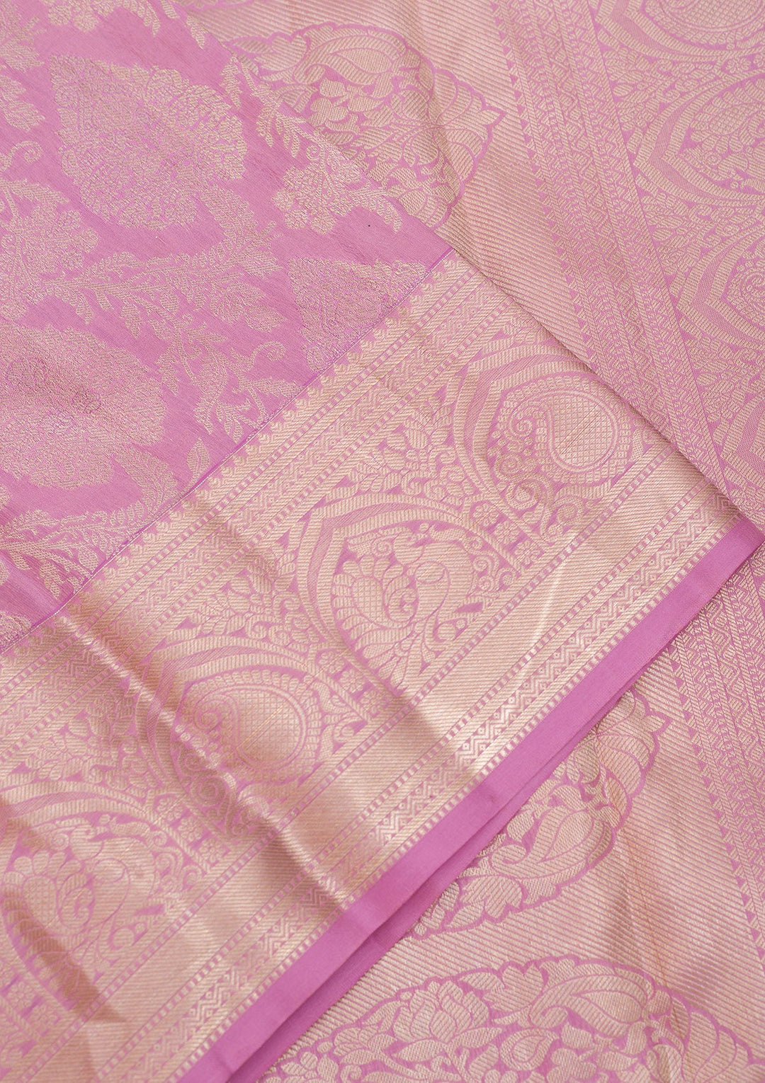 Pink Zariwork Pure Silk Saree-Koskii