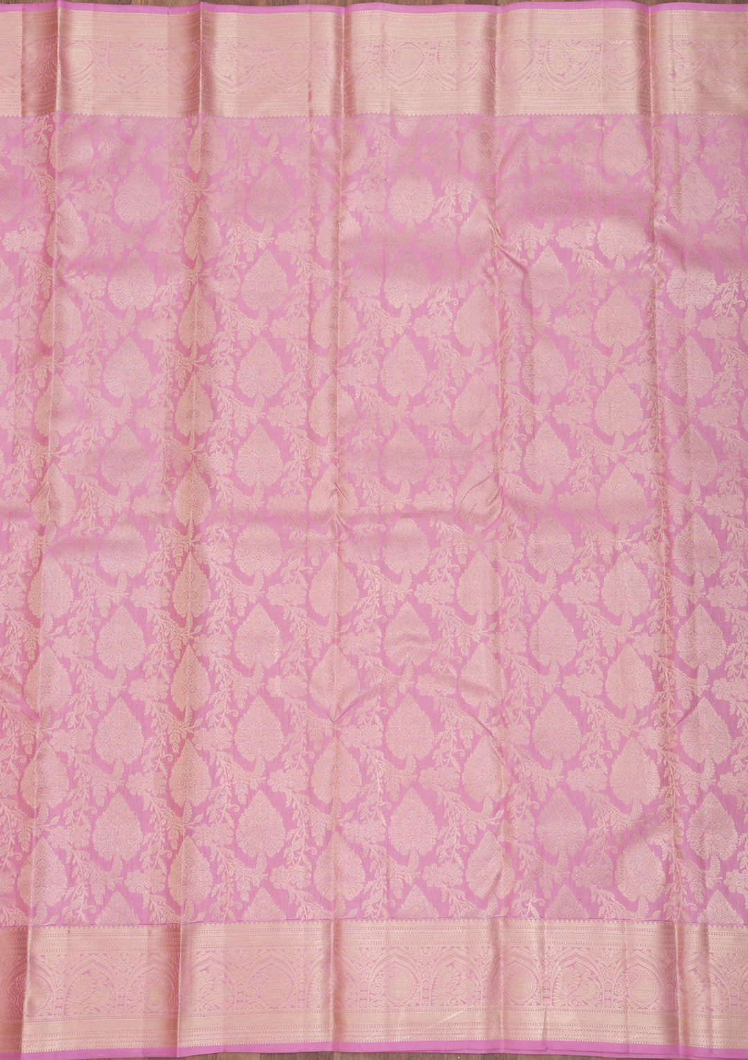 Pink Zariwork Pure Silk Saree-Koskii
