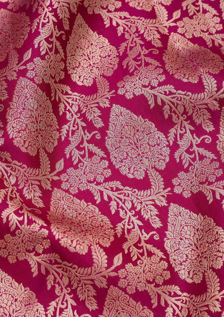 Purple Zariwork Pure Silk Saree-koskii