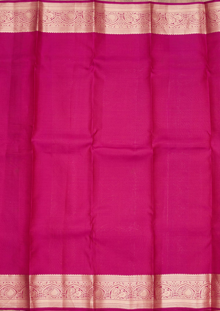Purple Zariwork Pure Silk Saree-koskii
