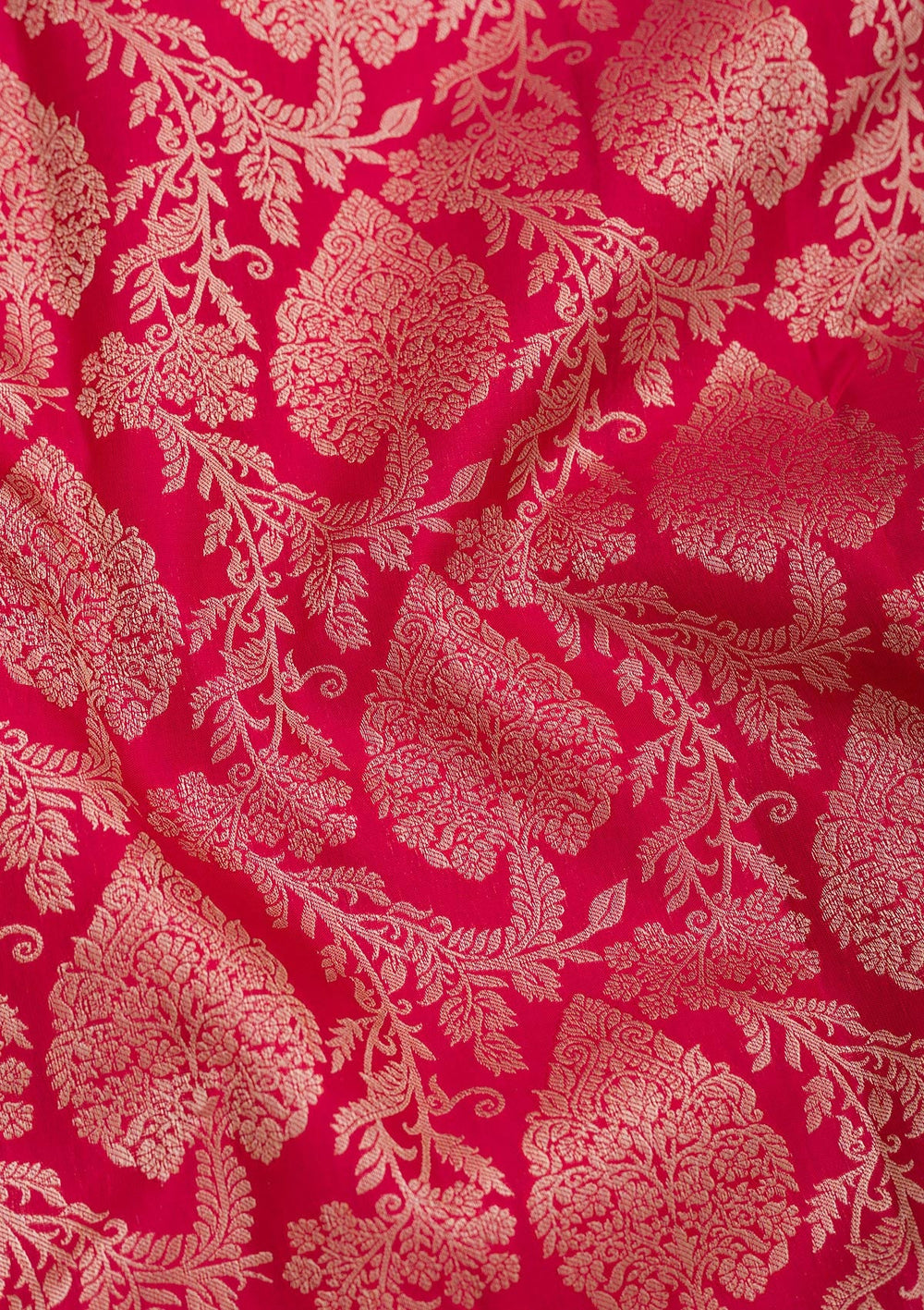 Red Zariwork Pure Silk Saree-Koskii