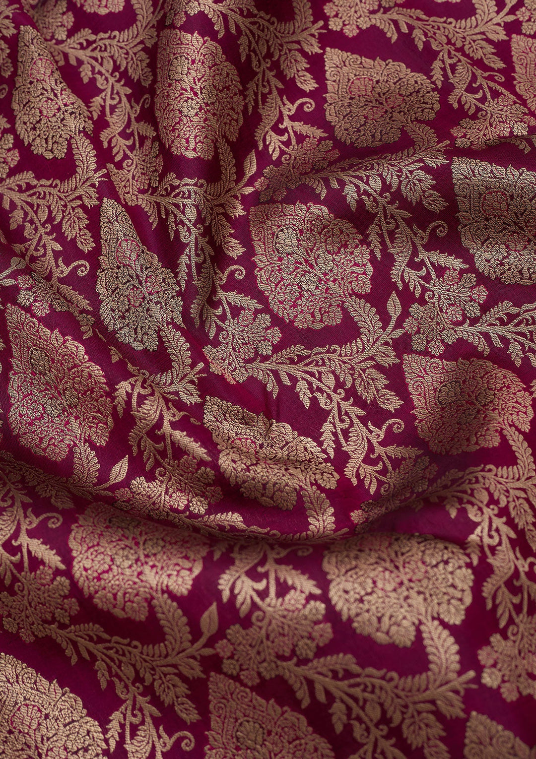 Wine Zariwork (Silver) Silk Silk_Saree