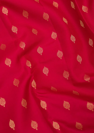 Maroon Zariwork Pure Silk Saree-Koskii