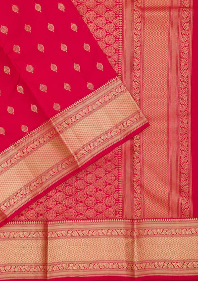 Maroon Zariwork Pure Silk Saree-Koskii
