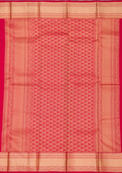 Maroon Zariwork Pure Silk Saree-Koskii