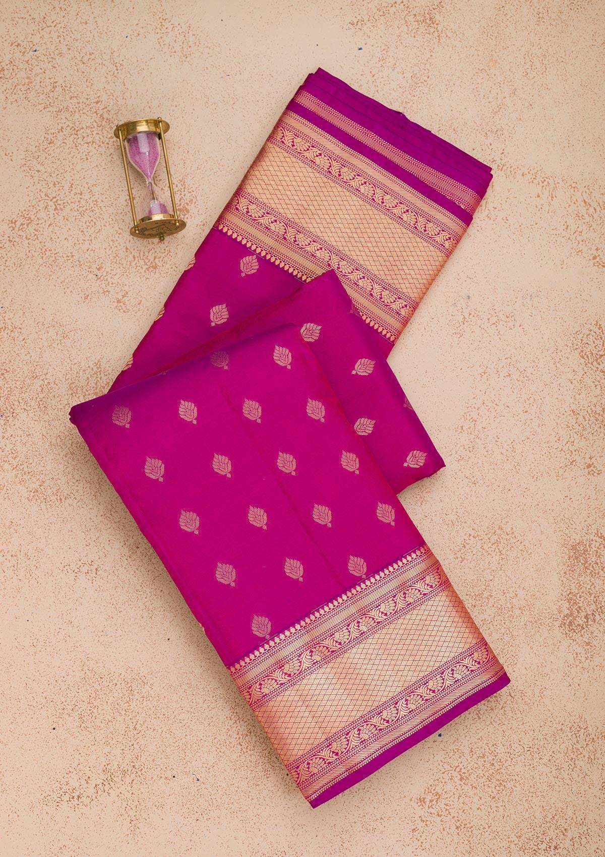 Purple Zariwork Pure Silk Saree-Koskii