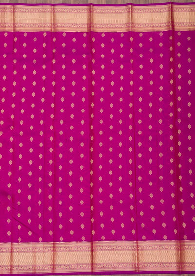 Purple Zariwork Pure Silk Saree-Koskii